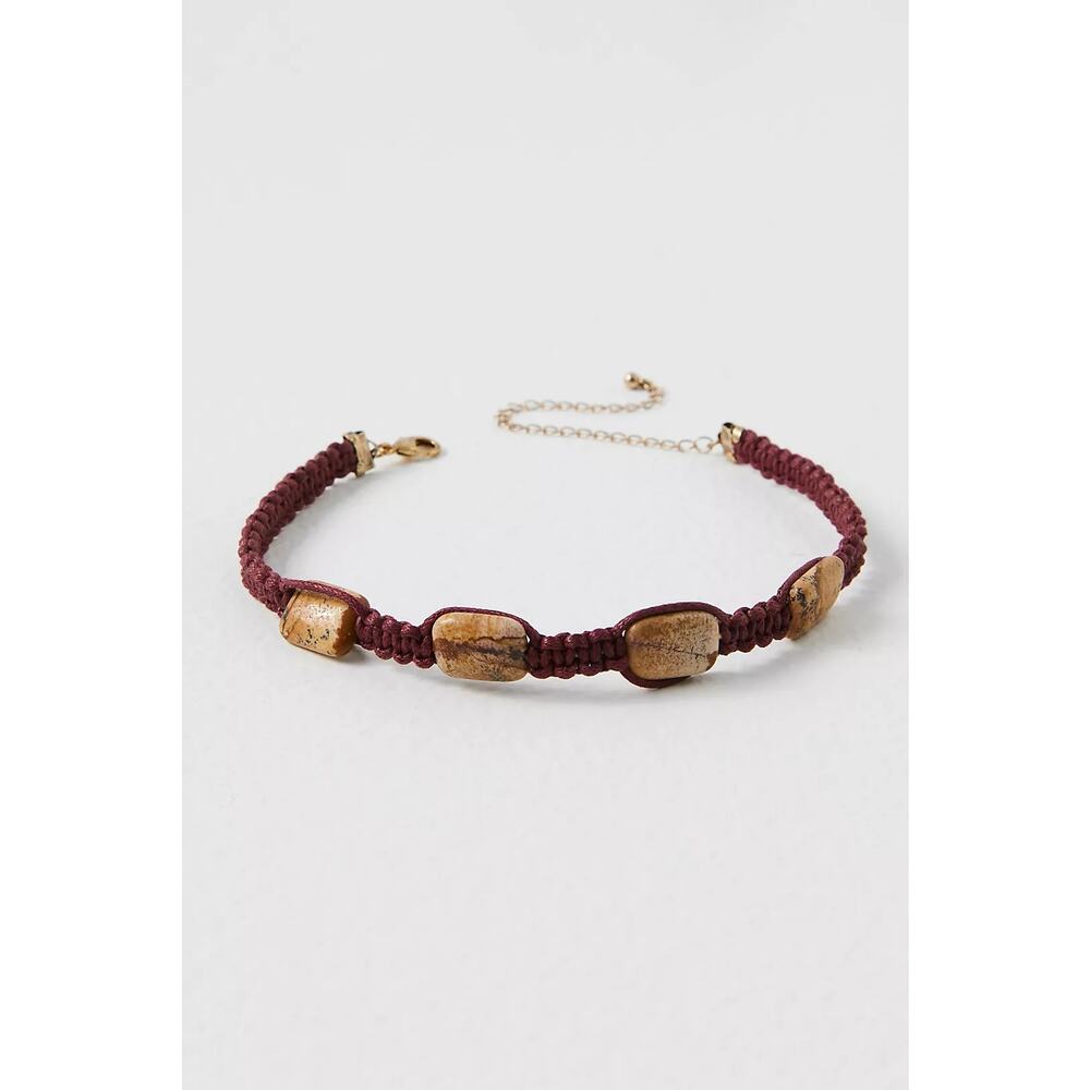 Free People Tan Ocean Jasper Sweet Carolina Choker Necklace NWT